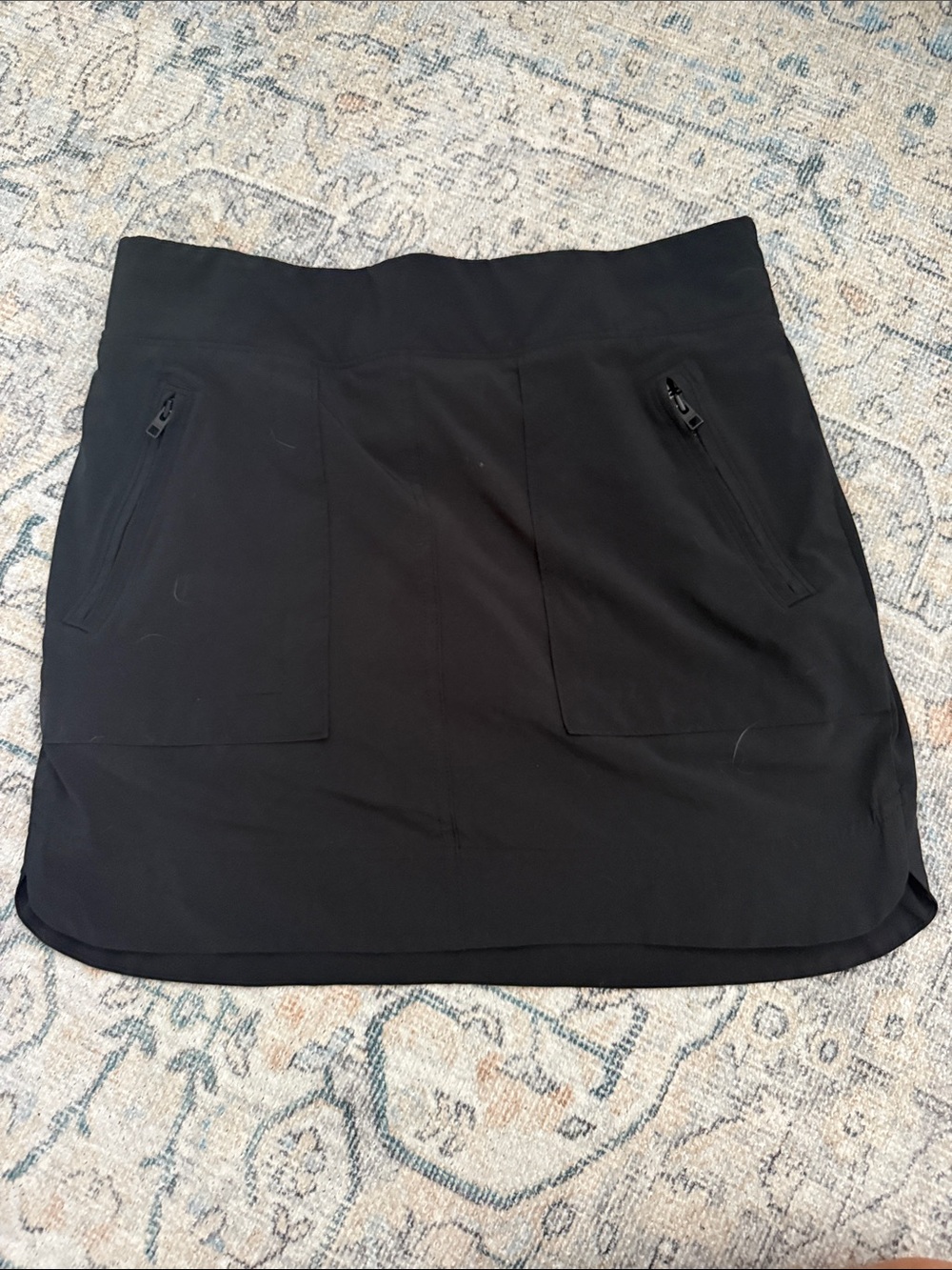 Athleta Black Performance Skort with Zip Pockets